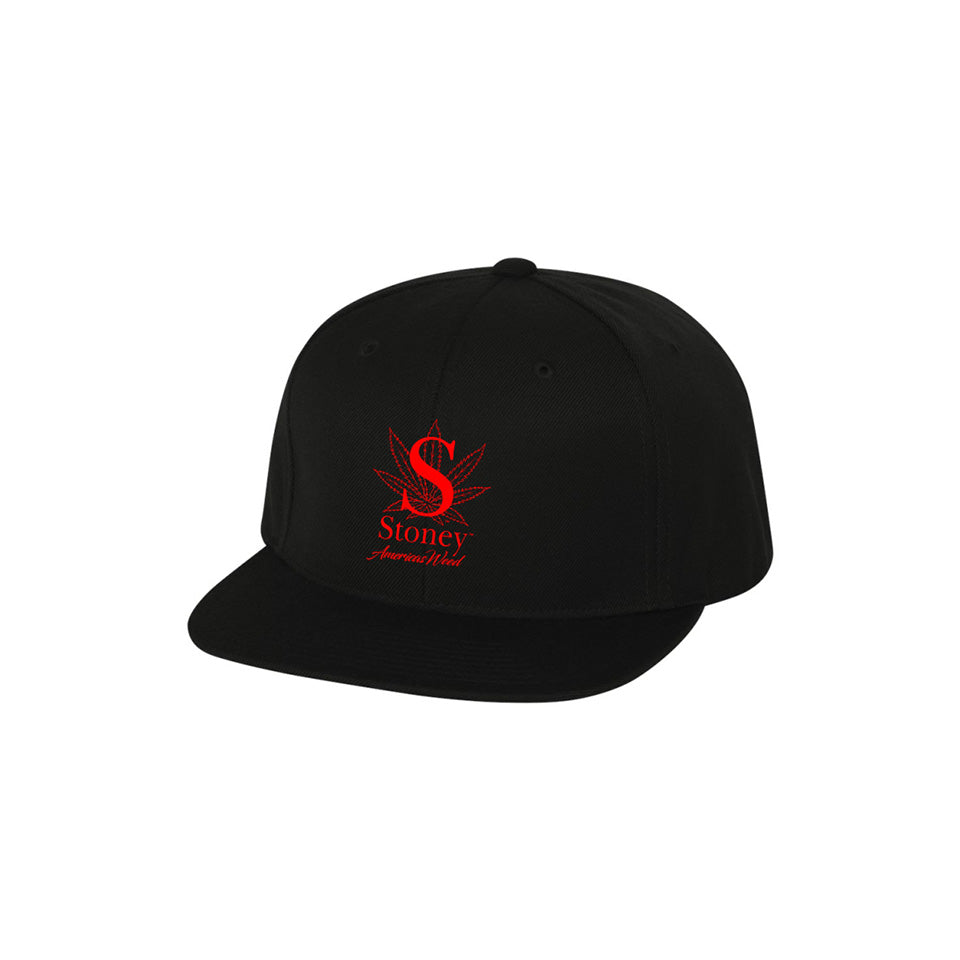 America's Weed Snapback Cap Black & Red